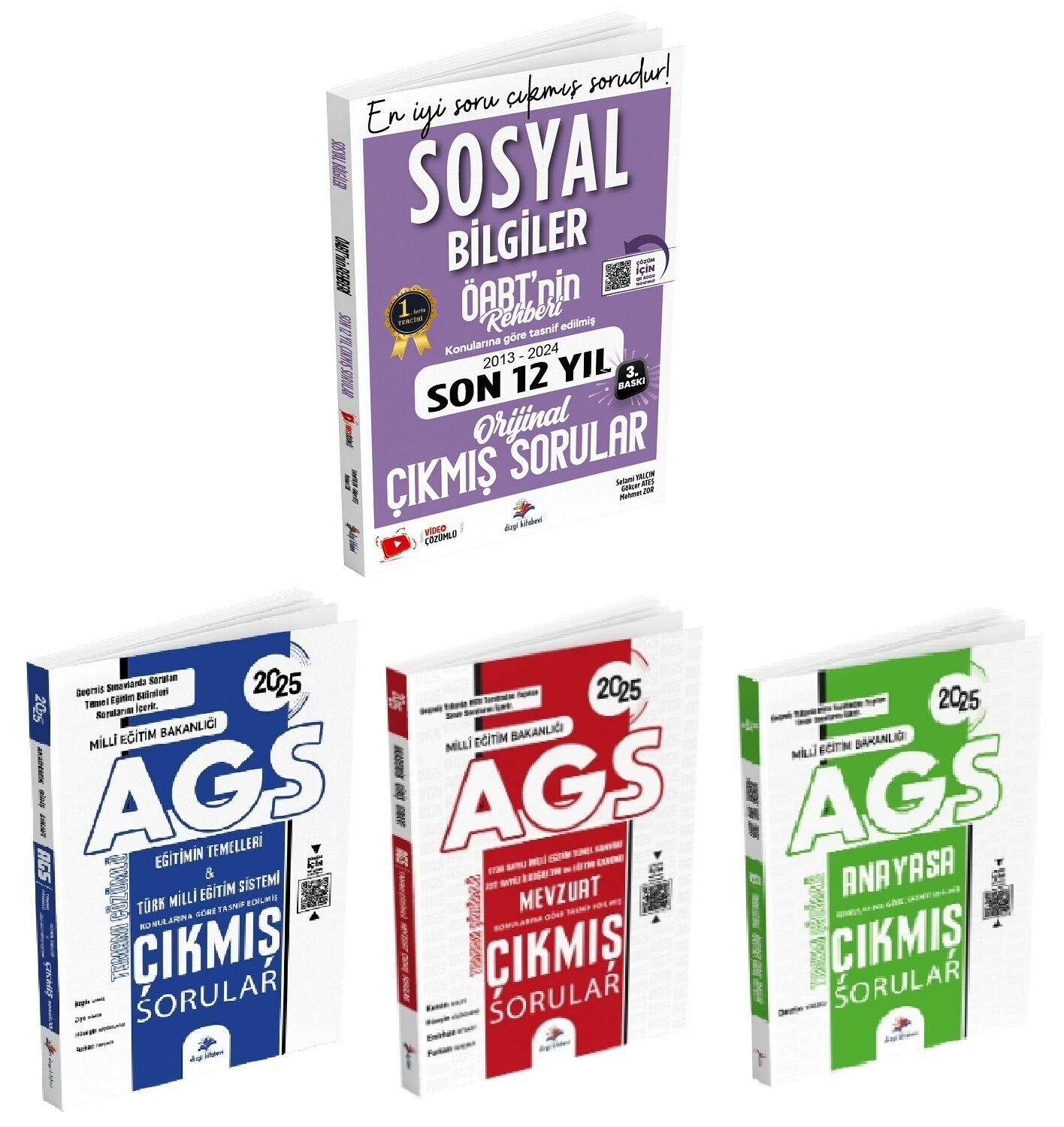Dizgi Kitap 2025 ÖABT  Sosyal Bilgiler + AGS Eğitimin Temelleri + Mevzuat + Anayasa Çıkmış 4 lü Set