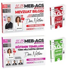 İndeks + Dizgi 2025 MEB-AGS Akademisi Eğitimin Temel + Mevzuat Bilgisi Ders + Çıkmış Sorular 4 lü