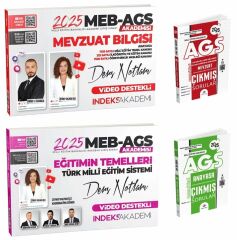 İndeks + Dizgi 2025 MEB-AGS Akademisi Eğitimin Temel + Mevzuat Bilgisi Ders + Çıkmış Sorular 4 lü