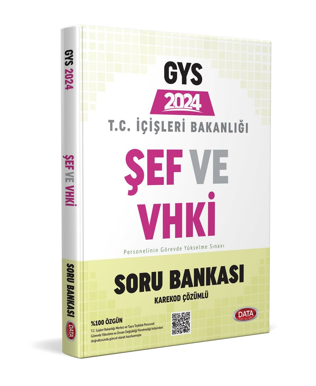 Data 2024 GYS İçişleri Bakanlığı Şef ve VHKİ Soru Bankası Görevde Yükselme Data Yayınları