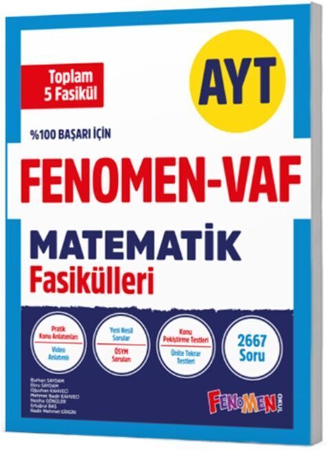 Fenomen Okul Yayınları AYT VAF Matematik Fasikülleri Seti