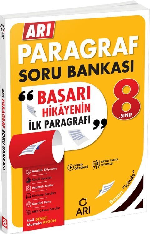 Arı Yayıncılık 8. Sınıf Arı Paragraf Soru Bankası