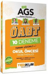Yediiklim 2025 ÖABT MEB-AGS Okul Öncesi Öğretmenliği 10 Deneme Çözümlü - Bülent Tanık, Can Köni, Cennet Karataştan Yediiklim Yayınları