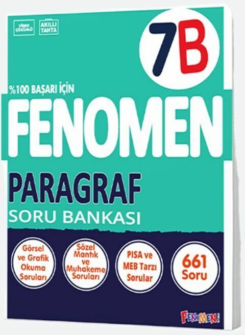 Fenomen Okul Yayınları 7. Sınıf Paragraf B Fenomen Soru Bankası