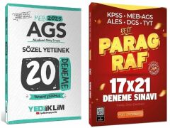 Yediiklim + EVP Akademi 2025 MEB-AGS Sözel Yetenek + Paragraf 20+21 Deneme 2 li Set Yediiklim + EVP Akademi Yayınları