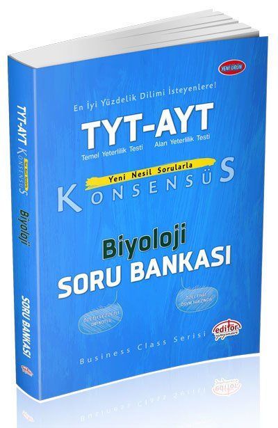 Editör Yayınevi TYT AYT Konsensüs Biyoloji Soru Bankası