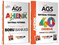 Yediiklim 2025 MEB-AGS Sayısal Yetenek Soru Bankası + 40 Deneme 2 li Set Ahenk Serisi - Mehmet Bilge Yıldız Yediiklim Yayınları