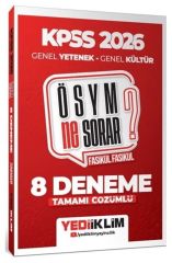 Yediiklim 2026 KPSS Genel Yetenek Genel Kültür ÖSYM Ne Sorar Fasikül 8 Deneme Çözümlü Yediiklim Yayınları