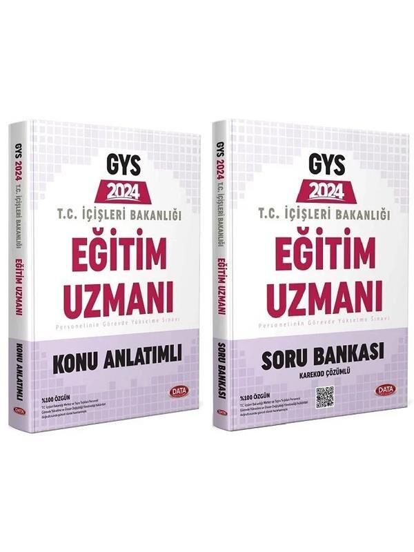 Data 2024 GYS İçişleri Bakanlığı Eğitim Uzmanı Konu + Soru Bankası 2 li Set Data Yayınları
