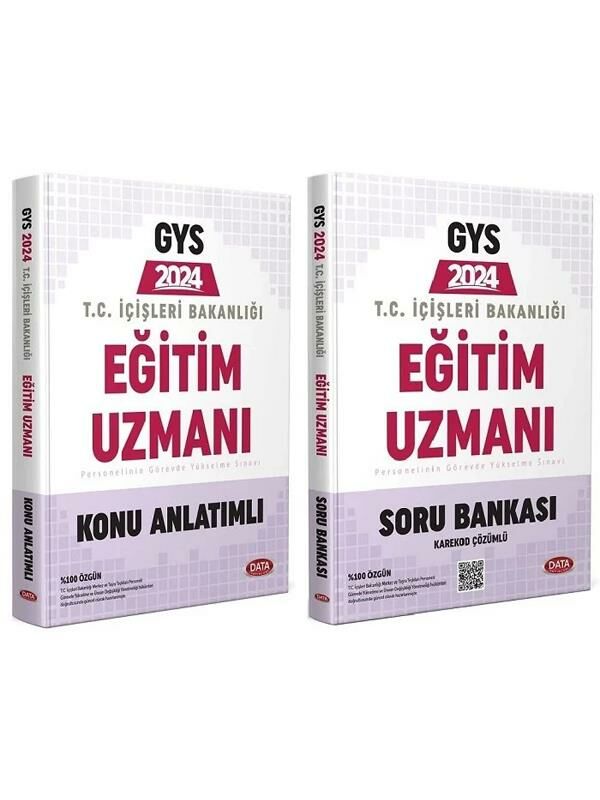 Data 2024 GYS İçişleri Bakanlığı Eğitim Uzmanı Konu + Soru Bankası 2 li Set Data Yayınları