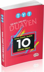 Editör Yayınevi TYT Duayen Tamamı Çözümlü 10 Fasikül Deneme Sınavı