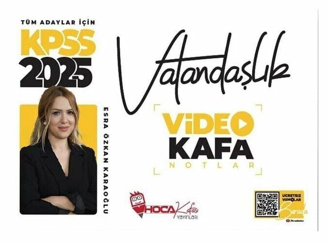 Hoca Kafası 2025 KPSS Vatandaşlık Video Kafa Notlar - Esra Özkan Karaoğlu Hoca Kafası Yayınları