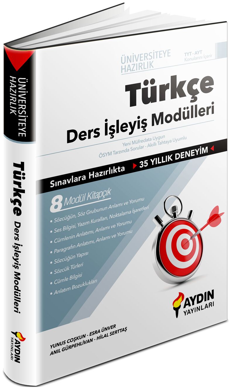 Aydın Yayınları Tyt Türkçe Ders İşleyiş Modülleri