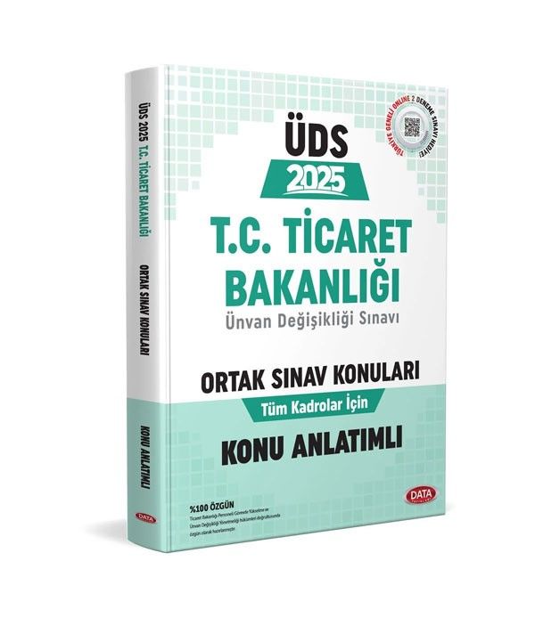 Data Yayınları 2025 ÜDS T.C. Ticaret Bakanlığı Ünvan Değişikliği Sınavı Ortak Konular Konu Anlatım
