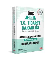 Data Yayınları 2025 ÜDS T.C. Ticaret Bakanlığı Ünvan Değişikliği Sınavı Ortak Konular Konu Anlatım
