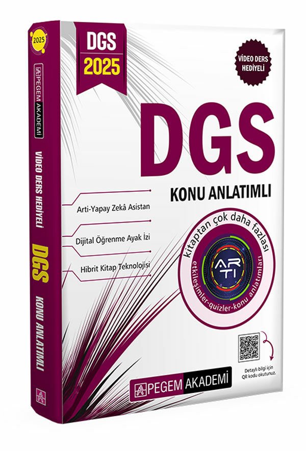 Pegem Yayınları 2025 DGS Tamamı Çözümlü Konu Anlatımı