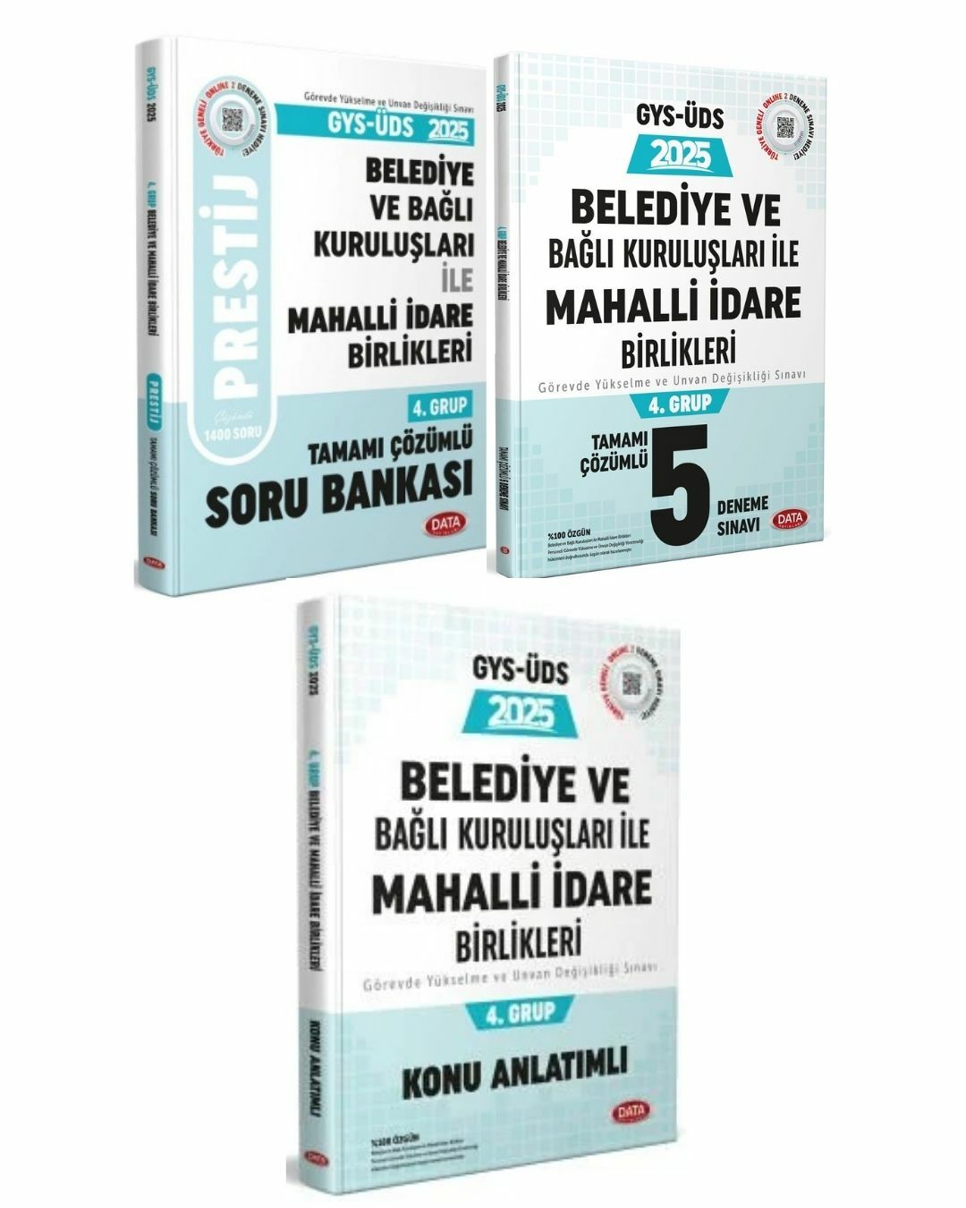 Data 2025 Belediye ve Bağlı Kuruluşları İle Mahalli İdare 4.Grup Prestij Soru + Deneme + Konu 3 Lü