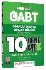 İndeks Akademi 2025 ÖABT MEB-AGS Din Kültürü ve Ahlak Bilgisi 10 DenemeX Çözümlü İndeks Akademi Yayınları
