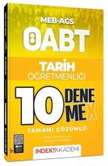 İndeks Akademi 2025 ÖABT MEB-AGS Tarih Öğretmenliği 10 DenemeX Çözümlü İndeks Akademi Yayınları