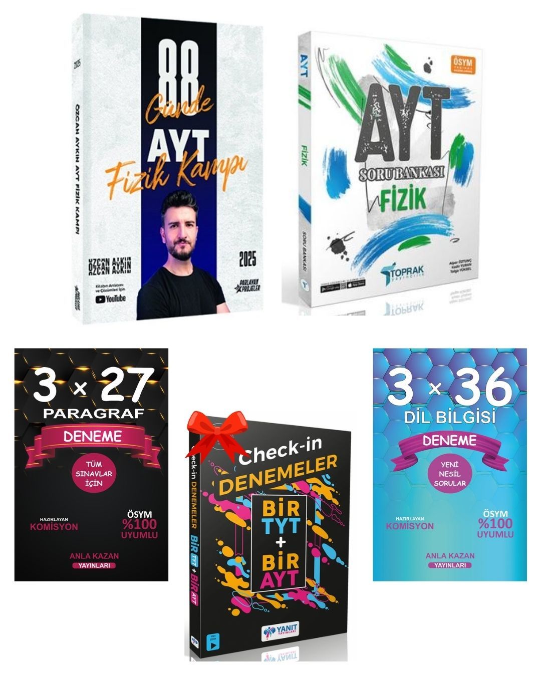 Parlayan Proje 2025 AYT Fizik Kampı +Toprak AYT Fizik Soru + Anla Kazan Deneme + Yanıt 1 TYT 1 AYT