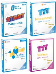 ÜçDörtBeş 2026 TYT Matematik + Geometri + Türkçe + 0 dan Başla Matematik Soru 4 lü Set