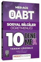 İndeks Akademi 2025 ÖABT MEB-AGS Sosyal Bilgiler Öğretmenliği 10 DenemeX Çözümlü İndeks Akademi Yayınları