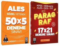 İndeks + EVP Akademi 2025 ALES Sözel Yetenek + Paragraf 5+21 Deneme 2 li Set - Berk Ekici İndeks + EVP Akademi Yayıncılık