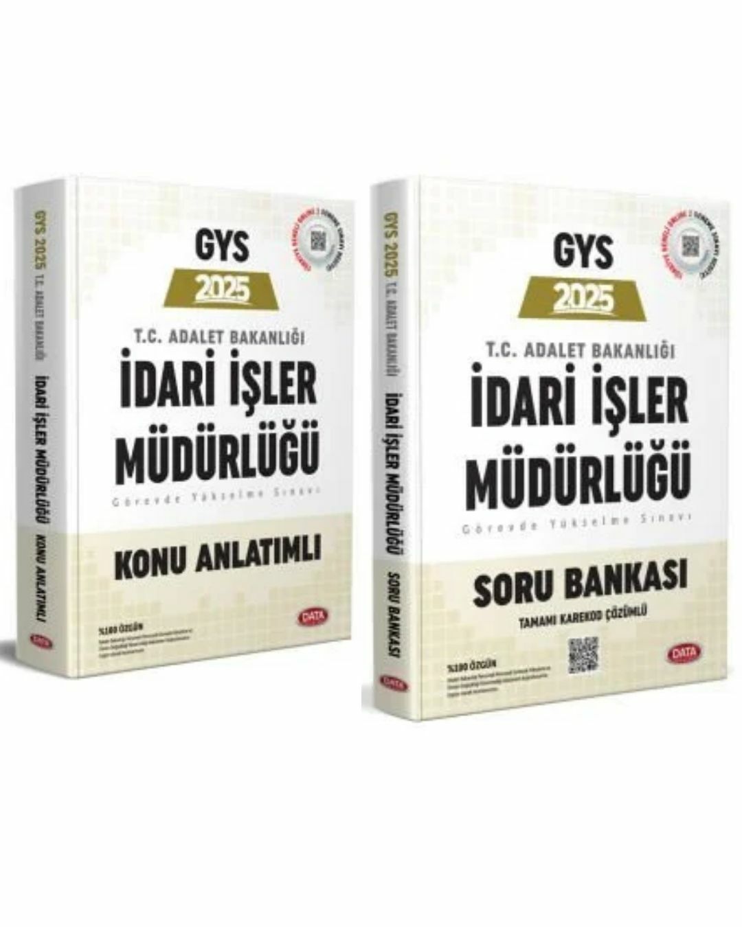 Data 2025 Adalet Bakanlığı İdari İşler Müdürlüğü GYS Konu ve Soru 2 li Set