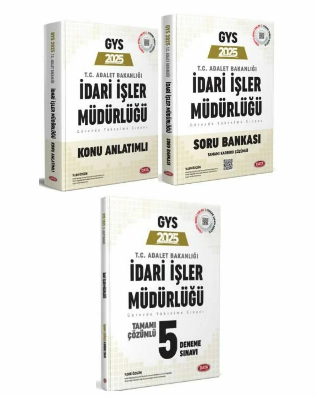 Data 2025 Adalet Bakanlığı İdari İşler Müdürlüğü GYS Konu + Soru + Deneme 3 lü Set