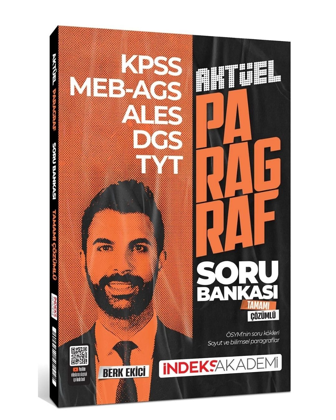 İndeks Akademi 2025 KPSS DGS ALES TYT Aktüel Paragraf Soru Bankası Çözümlü - Berk Ekici İndeks