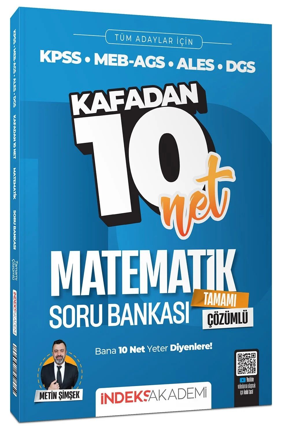 İndeks Akademi 2025 KPSS ALES DGS Matematik Kafadan 10 Net Soru Bankası Çözümlü - Metin Şimşek