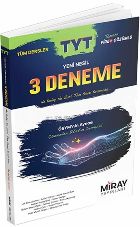 Miray Yayınları TYT Tüm Dersler Yeni Nesil 3 Deneme