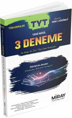 Miray Yayınları TYT Tüm Dersler Yeni Nesil 3 Deneme