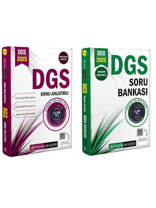 2025 Pegem Akademi DGS Konu ve Soru 2 Kitap Set