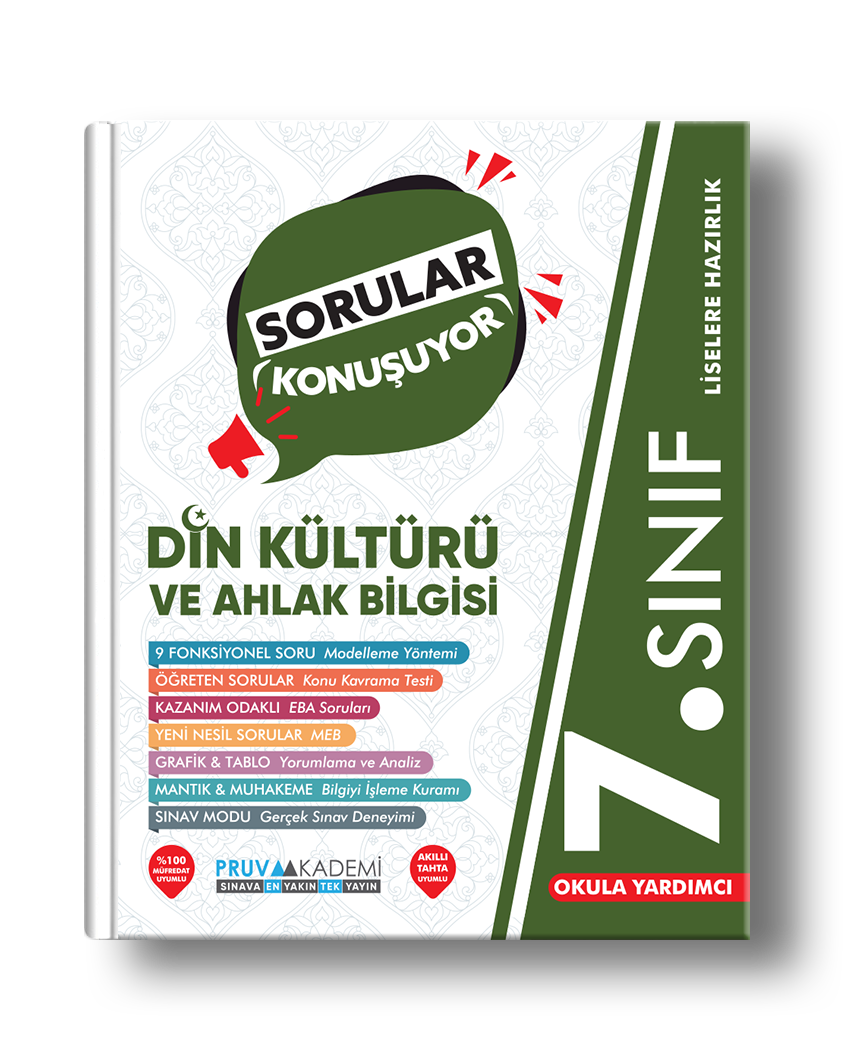 Pruva Akademi 7. Sınıf Din Kültürü ve Ahlak Bilgisi Soru Bankası