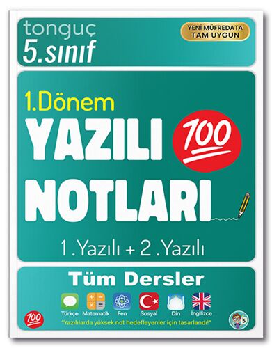 Tonguç 5. Sınıf Tüm Dersler 1. Dönem 1. Yazılı ve 2. Yazılı Notları Tonguç Akademi