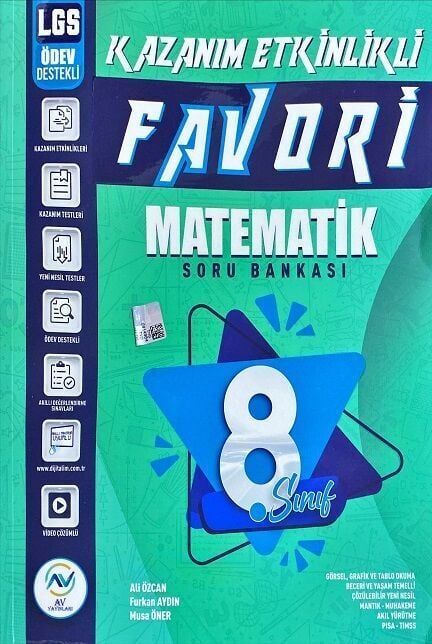 Av Akıllı Versiyon Yayınları 8. Sınıf LGS Matematik Favori Kazanım Etkinlikli Soru Bankası