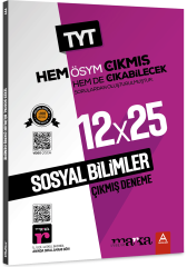 Marka 2025 YKS TYT Sosyal Bilimler 12x25 Çıkmış ve Çıkabilecek Denemeler Marka Yayınları