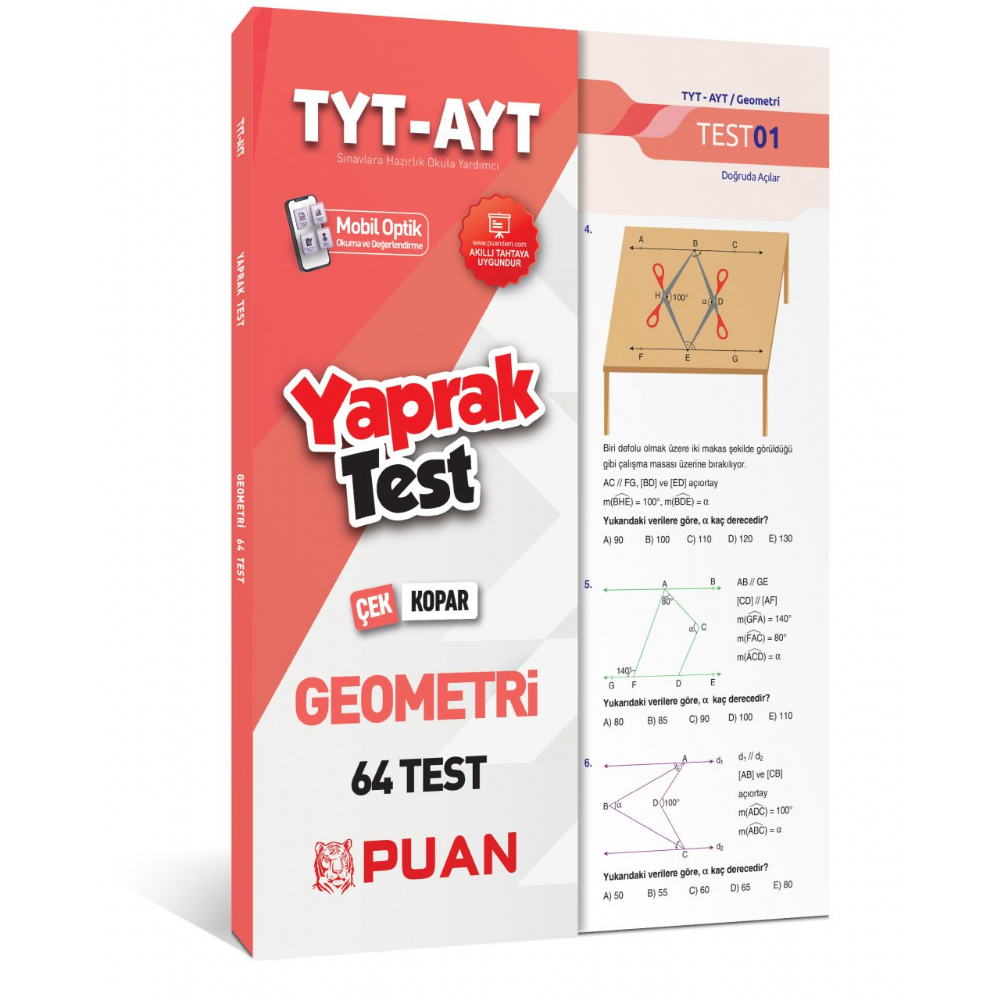 Puan Yayınları TYT AYT Geometri Yaprak Test