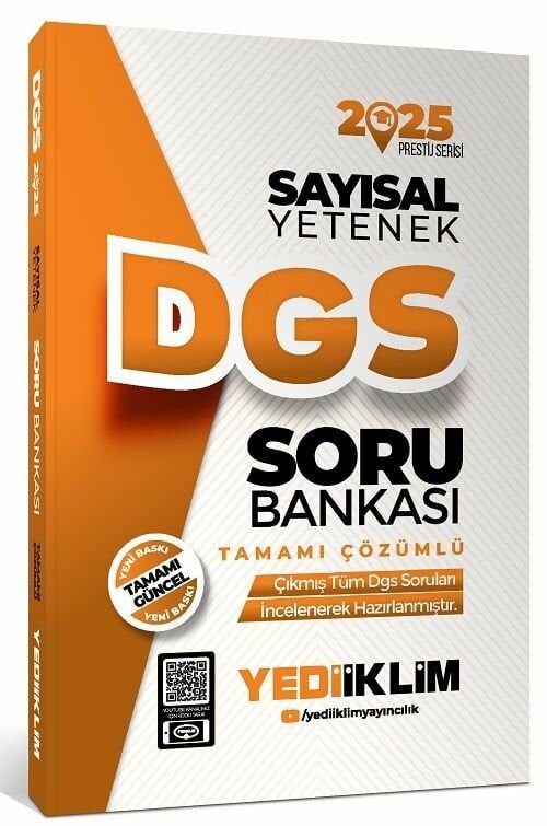 Yediiklim 2025 DGS Prestij Sayısal Yetenek Soru Bankası Çözümlü Yediiklim Yayınları