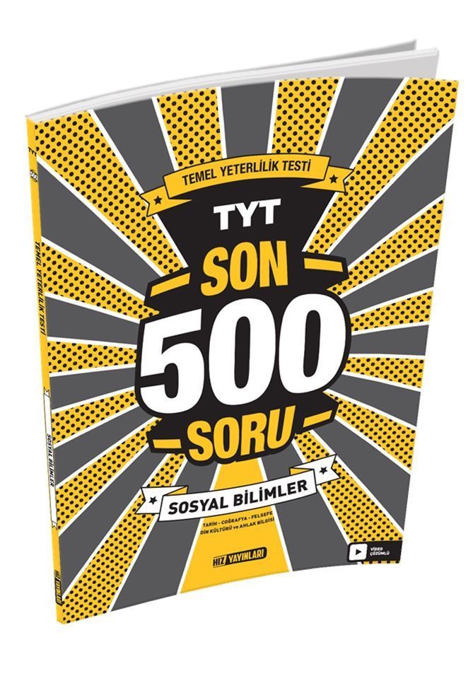 Hız Yayınları TYT Sosyal Bilimler Son 500 Soru