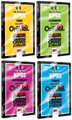 Yargı 2026 KPSS Lise Ortaöğretim Ön Lisans Tarih+Coğrafya+Vatandaşlık+Türkçe Orijinal Çıkmış Sorular 2010-2024 4 lü Set Yargı Yayınları