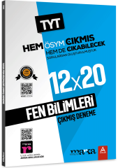Marka Yayınları TYT Fen Bilimleri ÖSYM Çıkmış ve Çıkabilecek Sorulardan Oluşturulmuş 12 Deneme Sınavı Tamamı Video Çözümlü