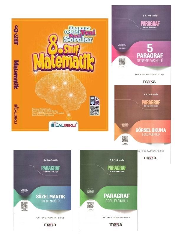 Marka Yayınları LGS Paragraf 4lü Fasikül ve Bilal LGS Matematik Soru Bankası Seti