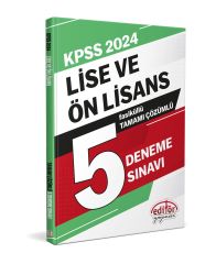 Editör 2024 KPSS Lise Ön Lisans Fasikül 5 Deneme Çözümlü Editör Yayınevi