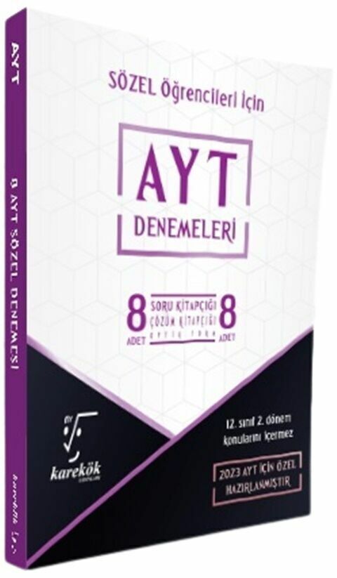 Karekök Yayınları 2023 AYT Sözel 8 Deneme