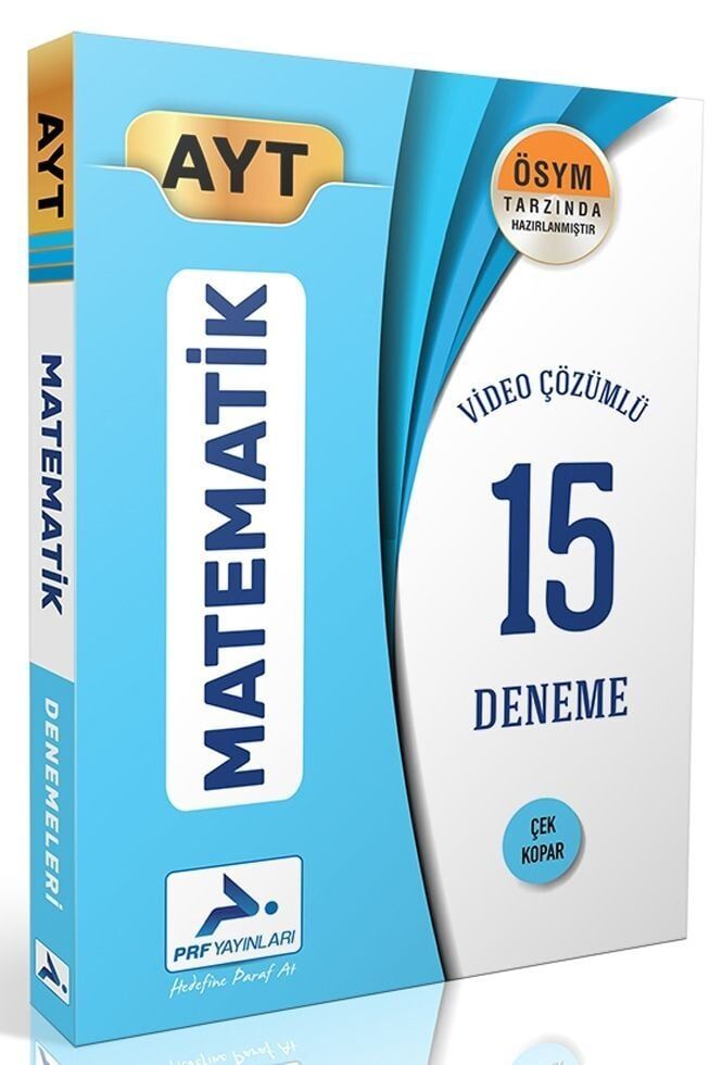 PRF Yayınları AYT Matematik Video Çözümlü 15 Deneme