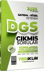 Yediiklim 2025 DGS Sayısal Sözel Yetenek Tamamı Çözümlü Konularına Göre Çıkmış Sorular Yediiklim