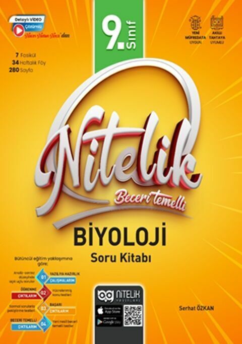 Nitelik Yayınları 9. Sınıf Biyoloji Nitelik Beceri Temelli Soru Kitabı