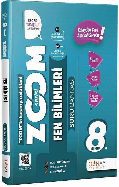 Günay Yayınları 8. Sınıf LGS Fen Bilimleri Yeni Zoom Soru Bankası